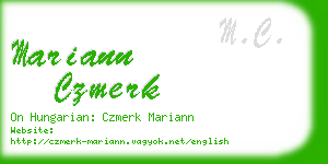 mariann czmerk business card